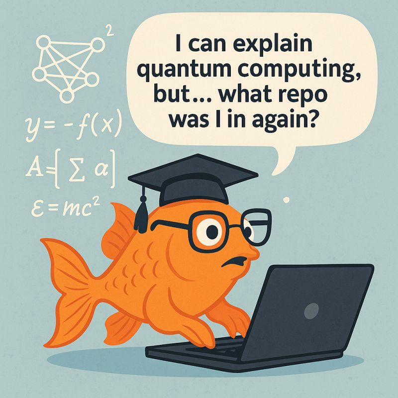 The PhD vs. Goldfish Paradox in AI